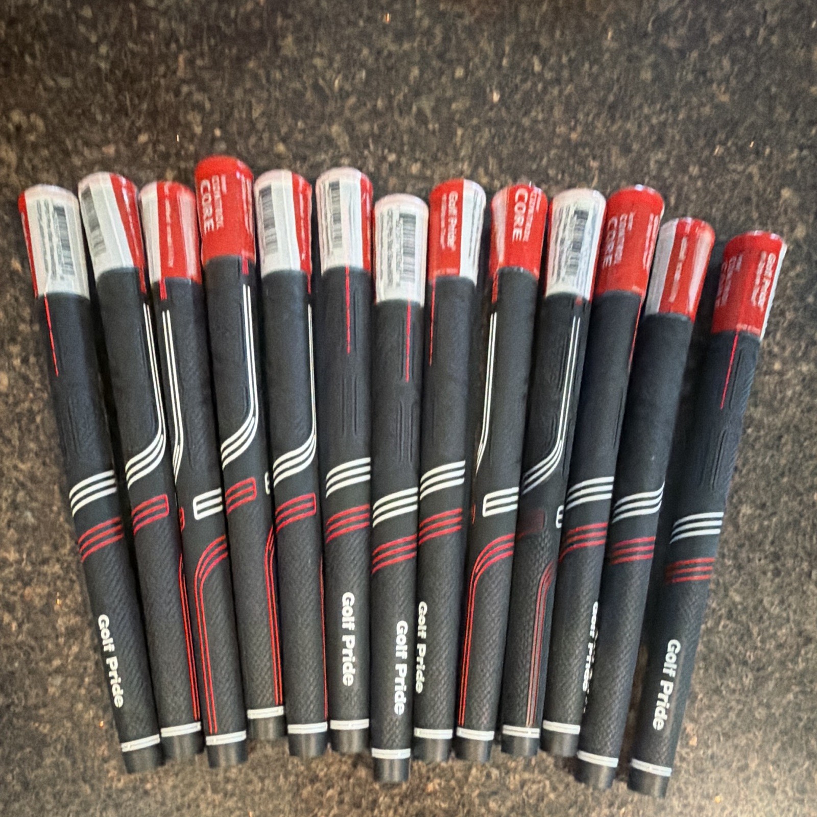 13 Golf Pride Golf Club Grips Rubber Black/Red Standard