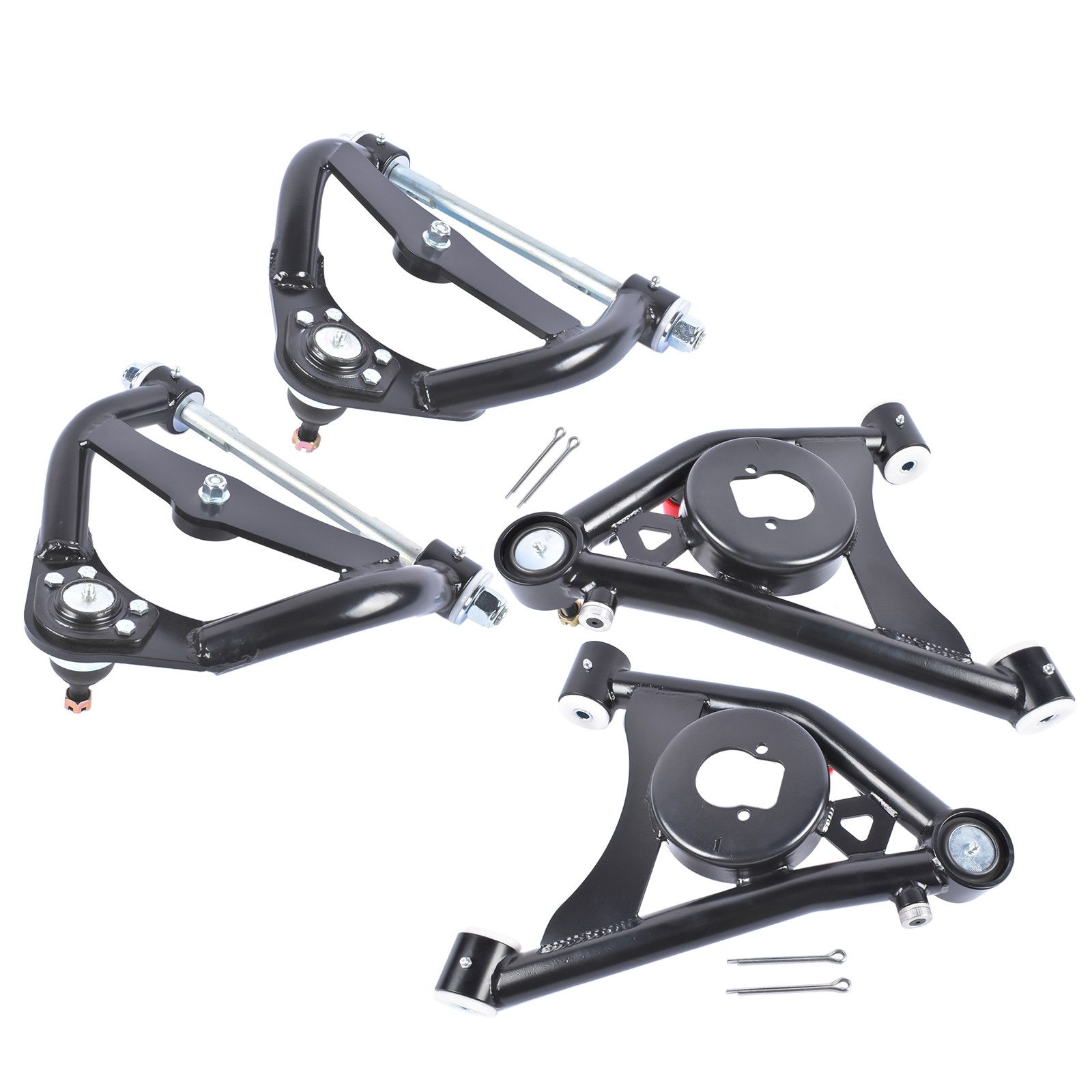 For GMC S15 Chevy S10 Pickup Olds Cutlass Tubular Upper & Lower Control Arms Kit