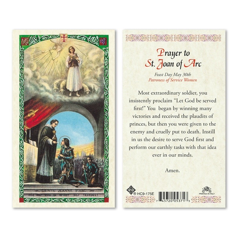 Prayer to Saint Joan of Arc - Paperstock Holy Card HC9-175ENL Prayer to Saint Joan of Arc - Paperstock Holy Card HC9-175ENL