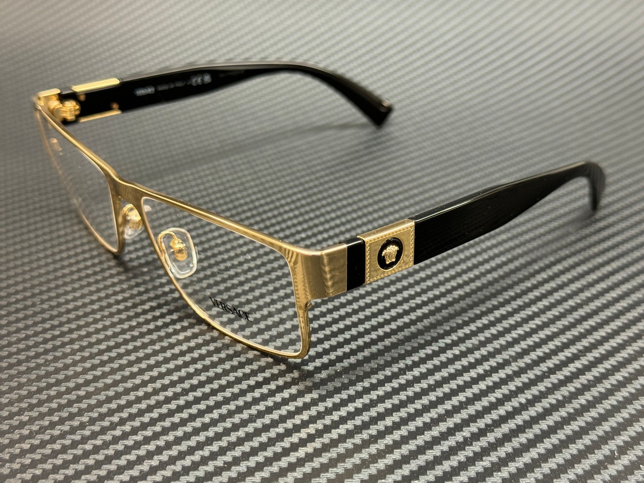 VERSACE VE1274 1002 Gold Black Men\'s 57 mm Eyeglasses