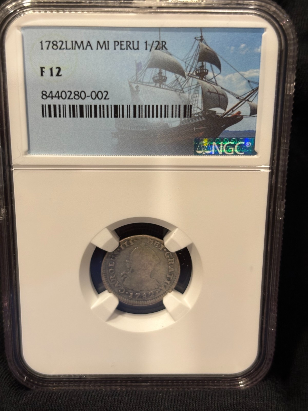 1782 Lima MI Peru 1/2 Real NGC certified