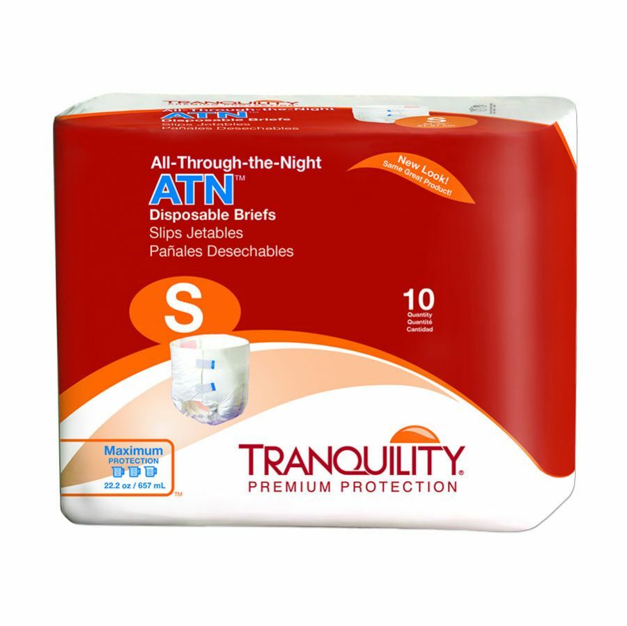Tranquility ATN Adult Brief, Small 24-32in Heavy Absorb, 10/Pack, 2 Packs
