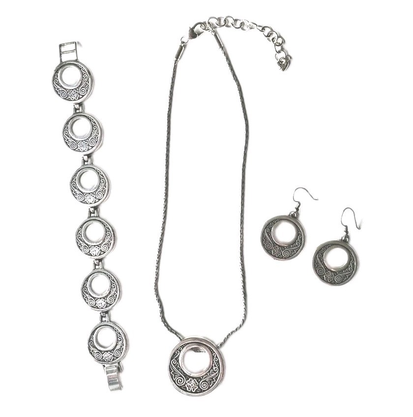 Vintage Retired Brighton Hyde Park Jewelry Set — Necklace, Bracelet & Earrings