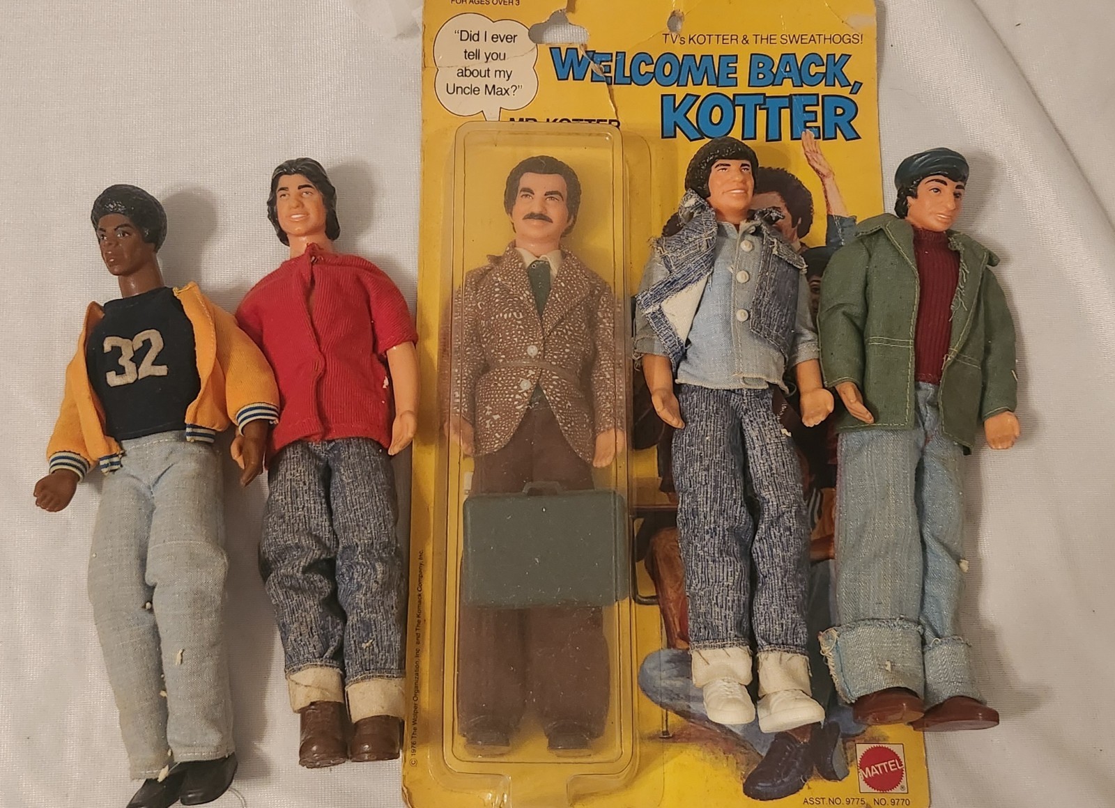 1976 Mattel Welcome Back Kotter Set Of 5 Figures Nice Condition
