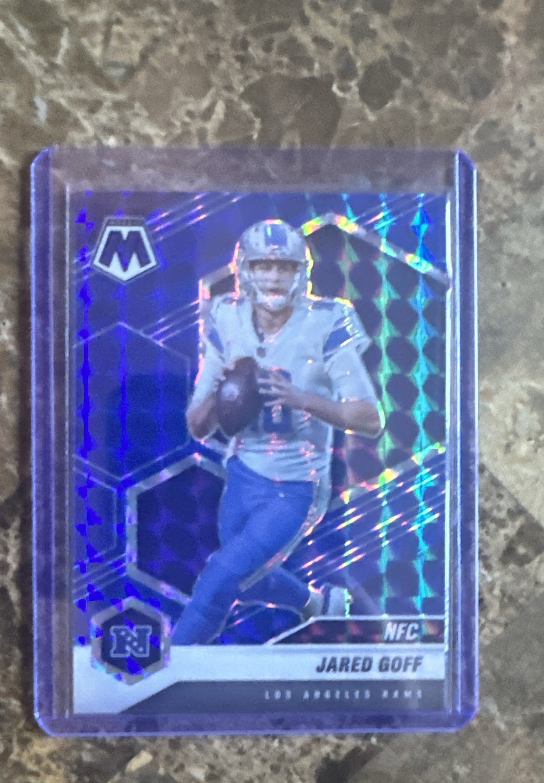 2021 Panini Mosaic - Variations NFC Jared Goff #207 Blue Mosaic Prizm /99 2021 Panini Mosaic - Variations NFC Jared Goff #207 Blue Mosaic Prizm /99