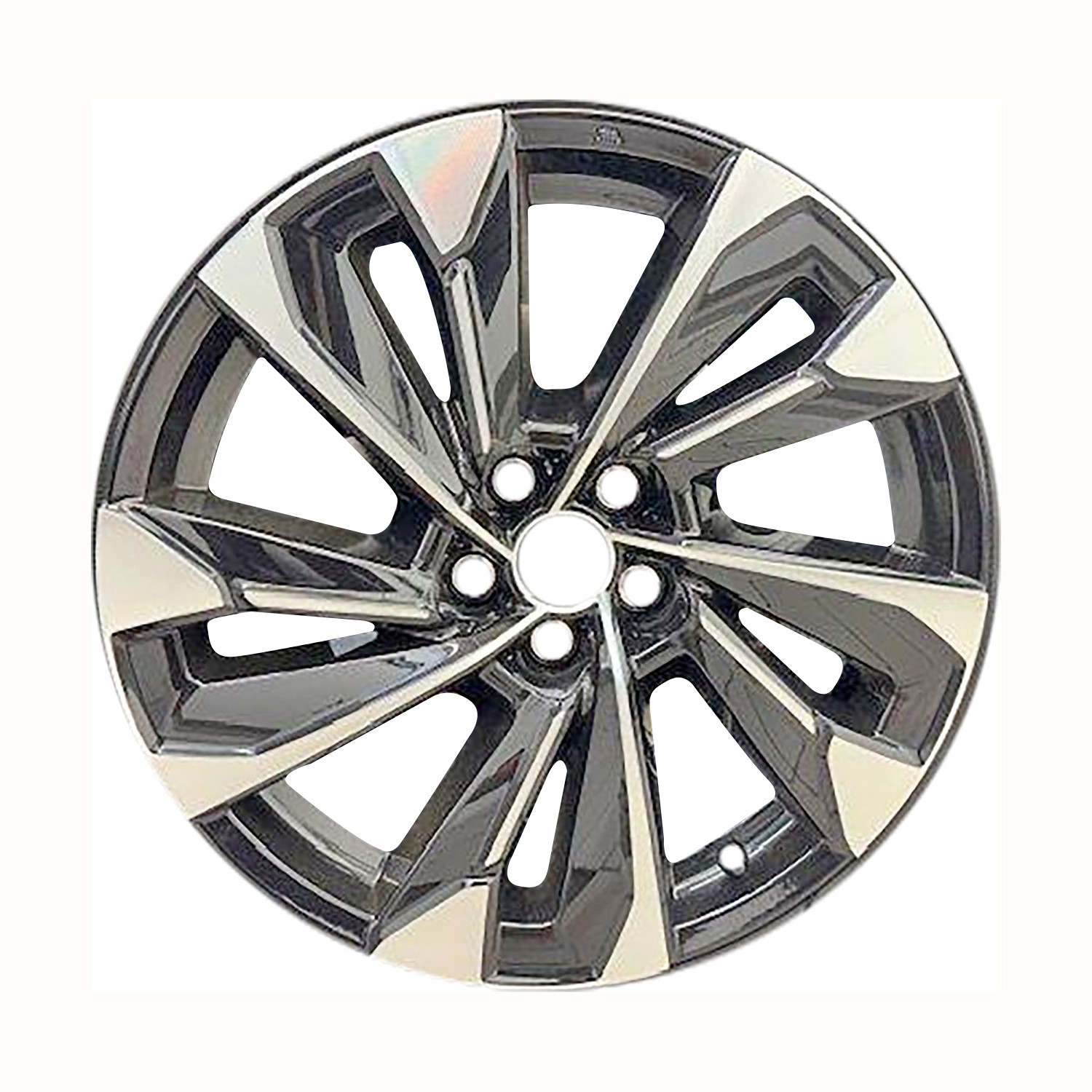 Refurbished Machined and Painted Black Aluminum Wheel 19 x 7.5