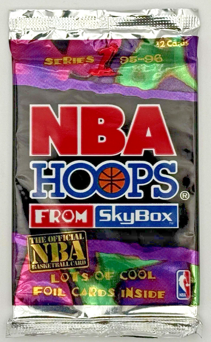 1995-96 NBA Hoops Basketball Series 1 Factory Sealed Pack 1995-96 NBA Hoops Basketball Series 1 Factory Sealed Pack