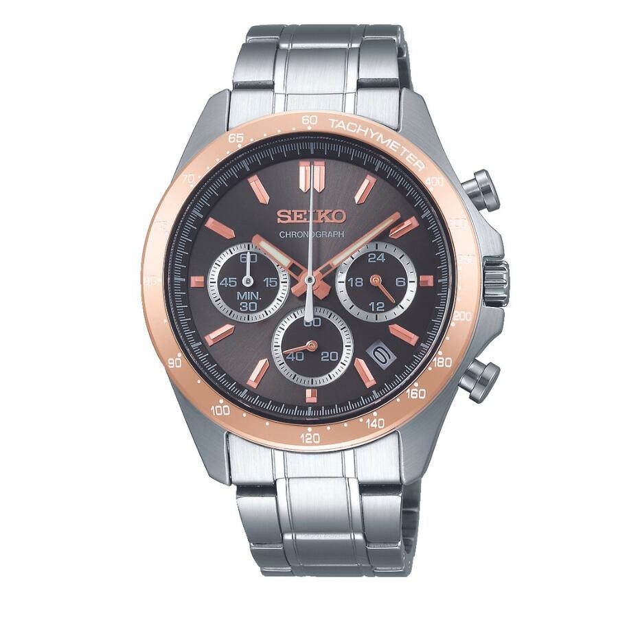 SEIKO Seiko Selection SBTR026 Gray Chronograph Mens Watch New in Box