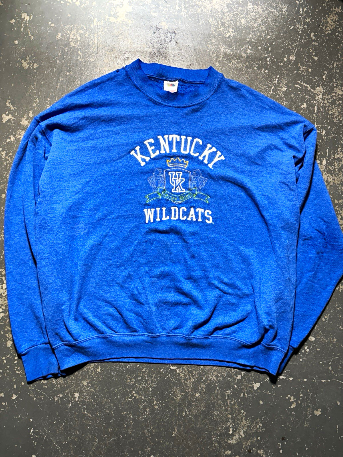 Fruit of the Loom Kentucky Wildcats Blue Crewneck Sweatshirt Unisex Adult XL