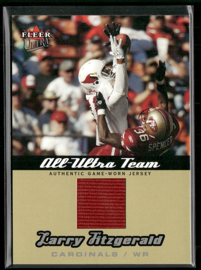 Larry Fitzgerald 2005 Fleer Ultra All-Ultra Team Platinum /50 Jersey #AU-LF Larry Fitzgerald 2005 Fleer Ultra All-Ultra Team Platinum /50 Jersey #AU-LF