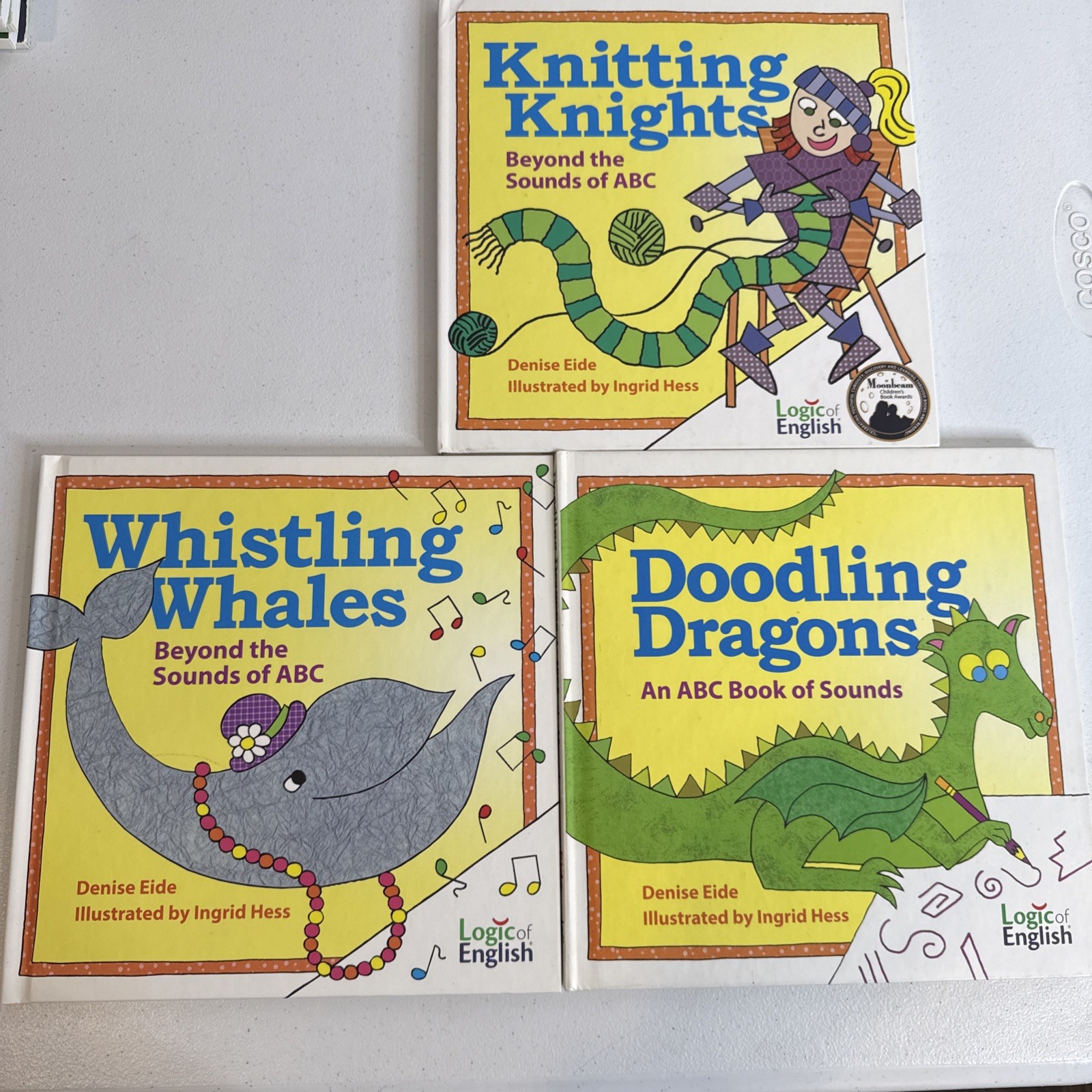 An ABC Book of Sounds LOT 3 | Doodling Dragons Knitting Knights Whistling Whales