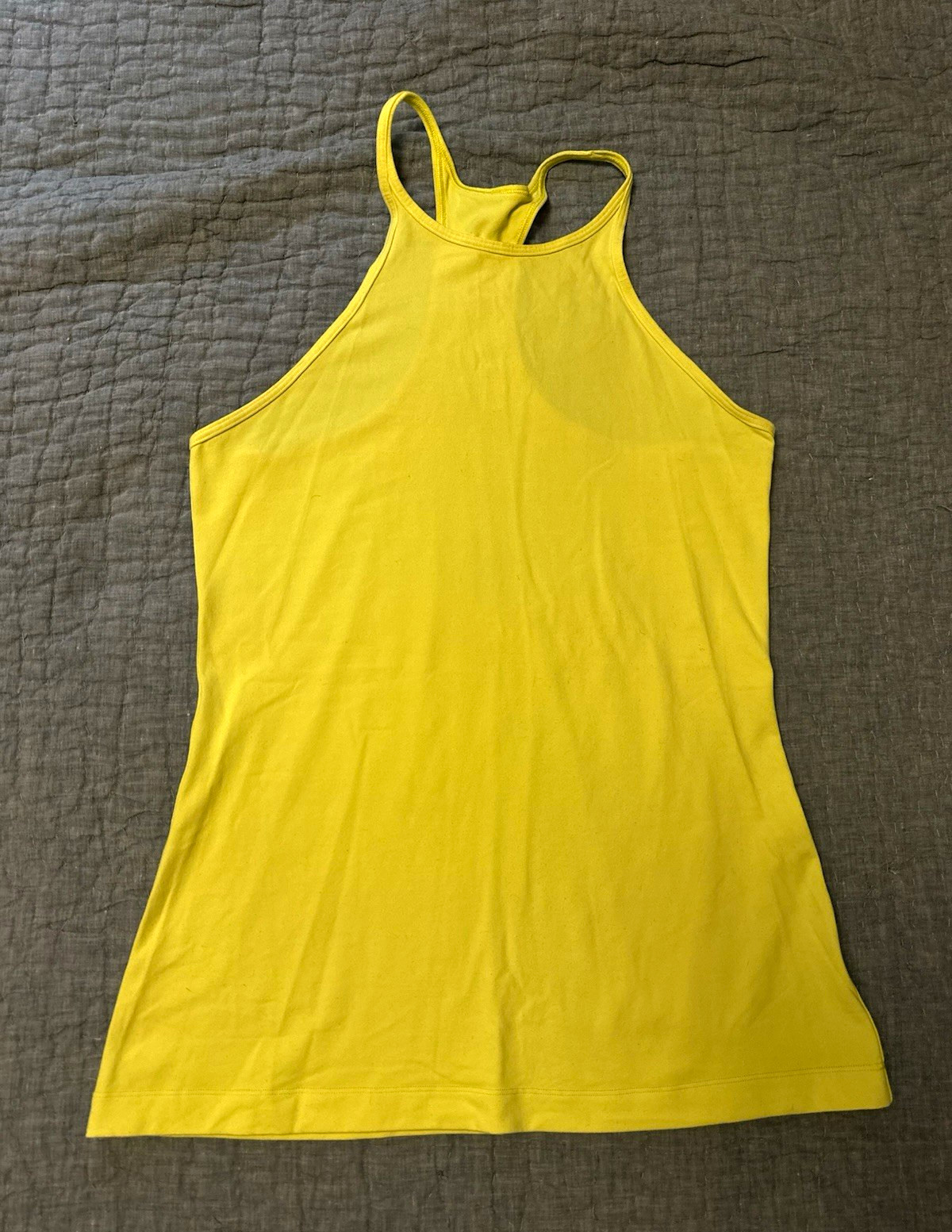 lululemon Women’s Yellow Racerback Tank Scoop Neck Lightweight Athletic Fit