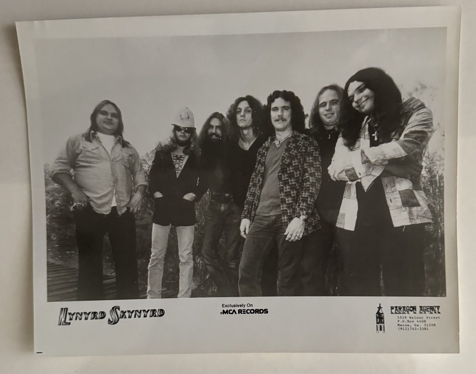 Lynyrd Skynyrd ORIGINAL Promotional Photograph February 1975 Paragon Agency M...