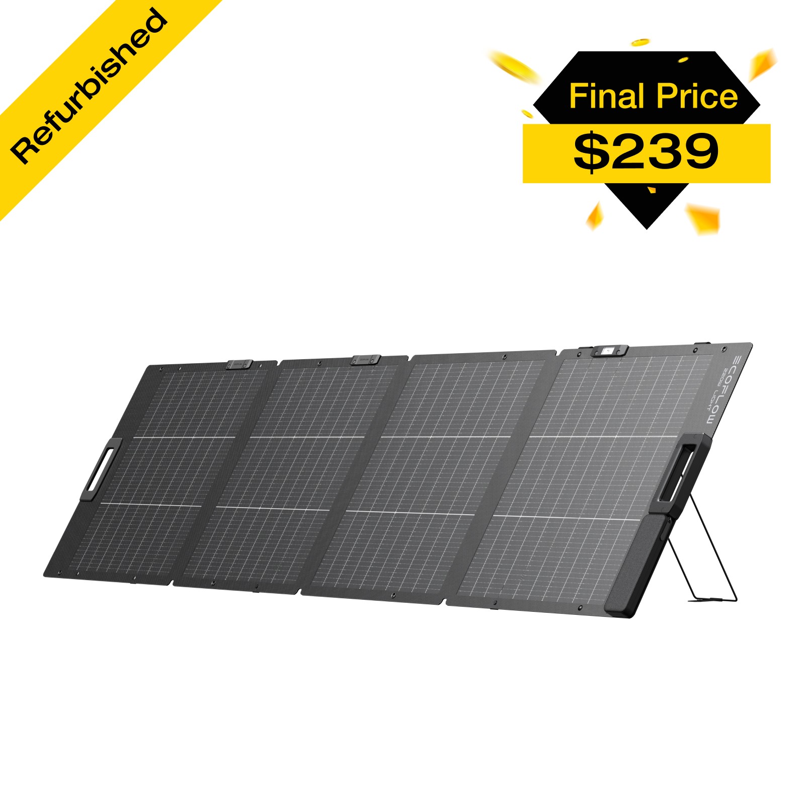 EcoFlow NextGen 220W Bifacial IP68 Portable Solar Panel Certified Refurbished