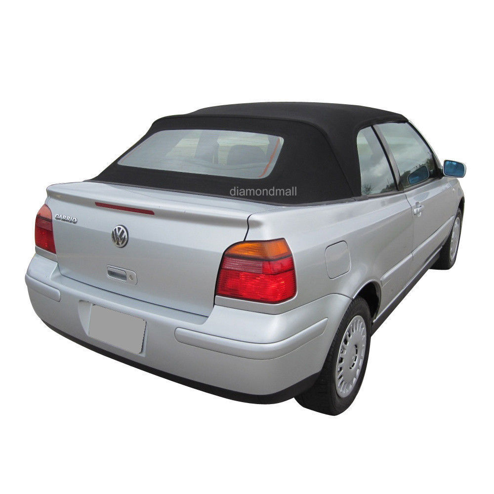 Fits Volkswagen Cabrio 2001-02 Convertible Top & Heated Glass Window Black Vinyl