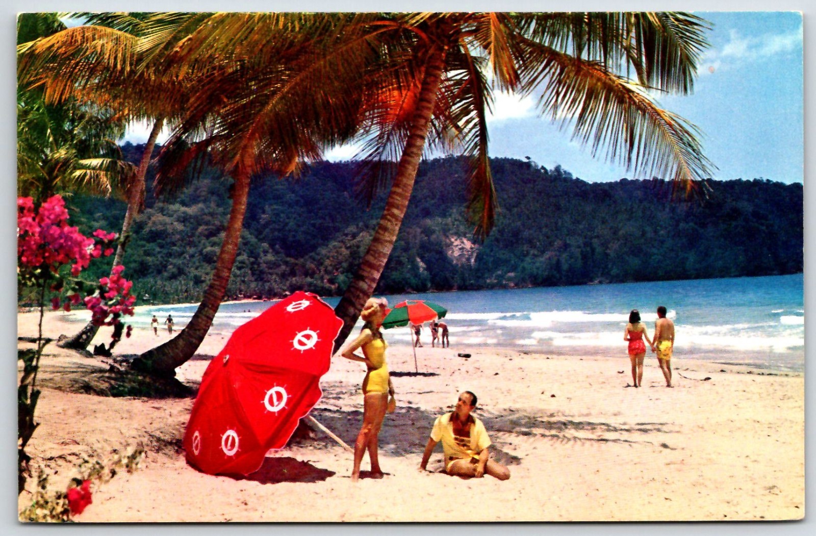 Vintage Postcard - Maracas Bay - Beach - Near Port of Spain - Trinidad