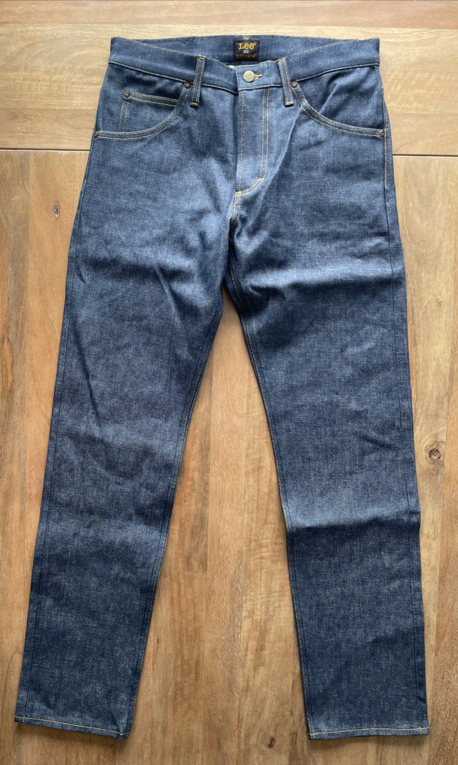 Lee 101 Z Japanese Selvedge Straight Jeans Men 30x32 (Measures 32x32) Sanforized Lee 101 Z Japanese Selvedge Straight Jeans Men 30x32 (Measures 32x32) Sanforized