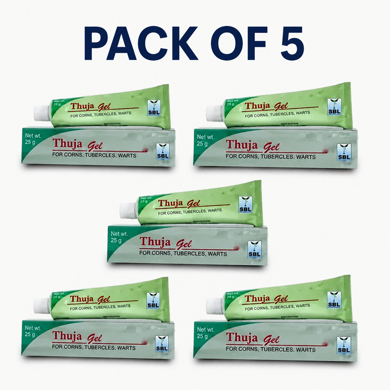 🌿 SBL Thuja Gel 25g (Pack of 5) | Herbal Remedy for Corns, Warts & Skin Spots🌿