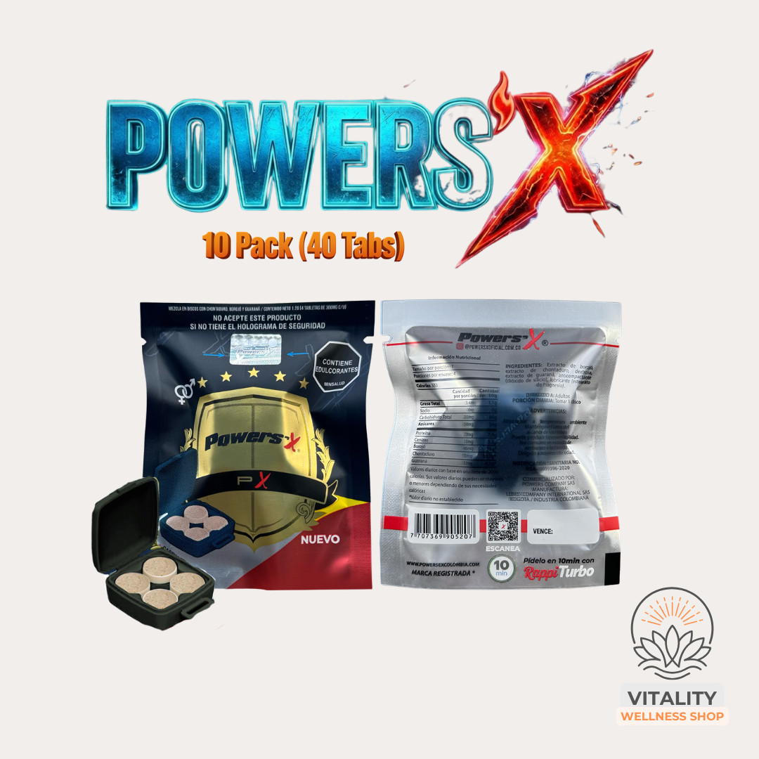 Powers'x Men's Vitality Support Natural Supplement 10 Pack (40 Tabs)