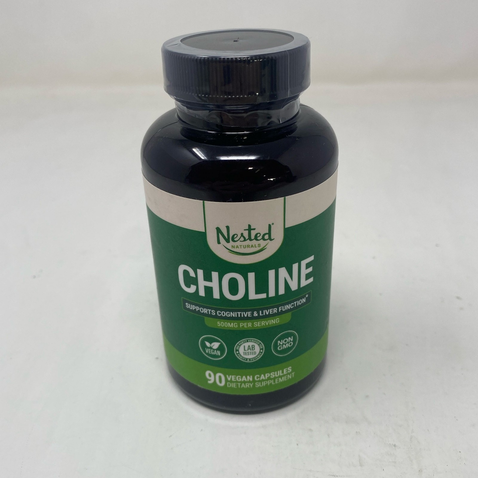 Nested Naturals Choline Bitartrate 500mg - 90 Vegan Caps EXP 10/2026
