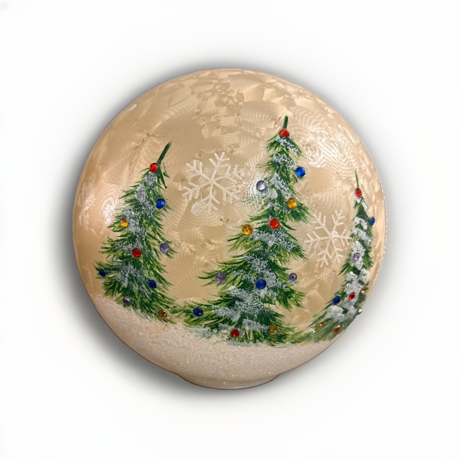 Vintage Lighted Glass Christmas Globe