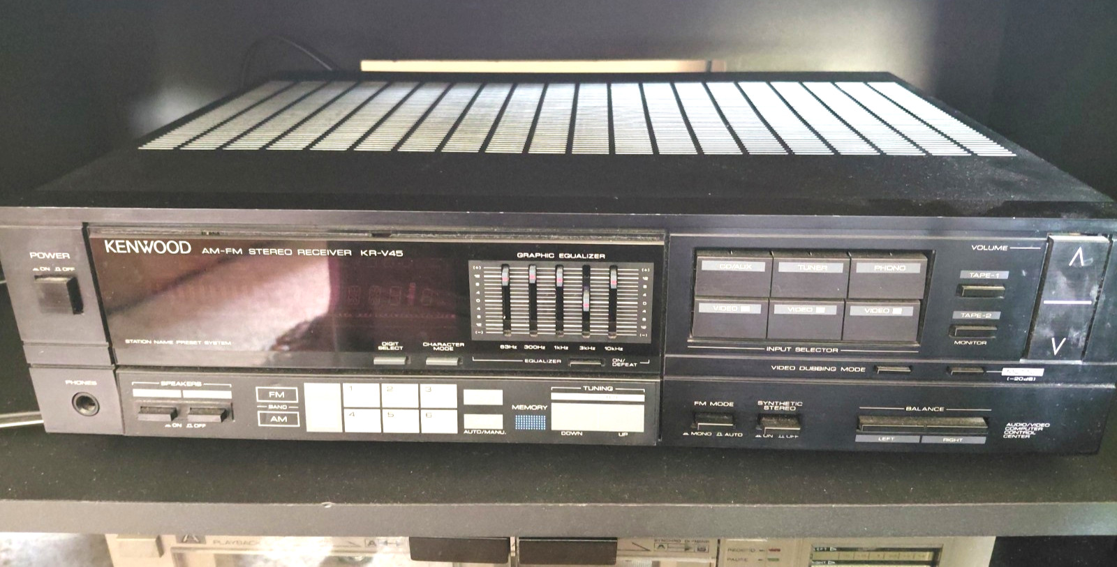 Vintage 1988 Kenwood KR-V45 AM/FM Stereo Receiver Vintage 1988 Kenwood KR-V45 AM/FM Stereo Receiver