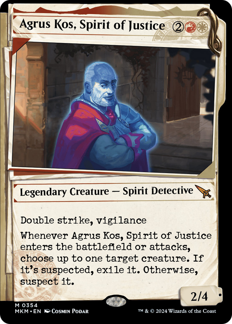 x1 Agrus Kos, Spirit of Justice MKM MTG 354 SHOWCASE MYTHIC M/NM 1x