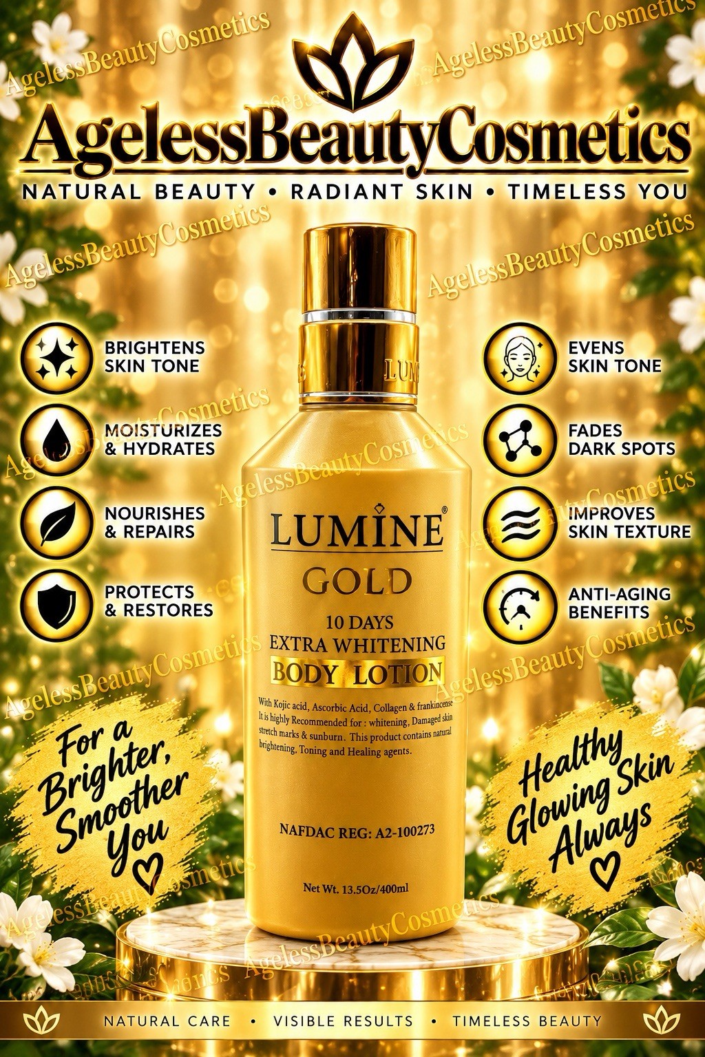 Lumine Gold Extra Whitening Body Lotion 400ml 💯 Lumine Gold Extra Whitening Body Lotion 400ml 💯