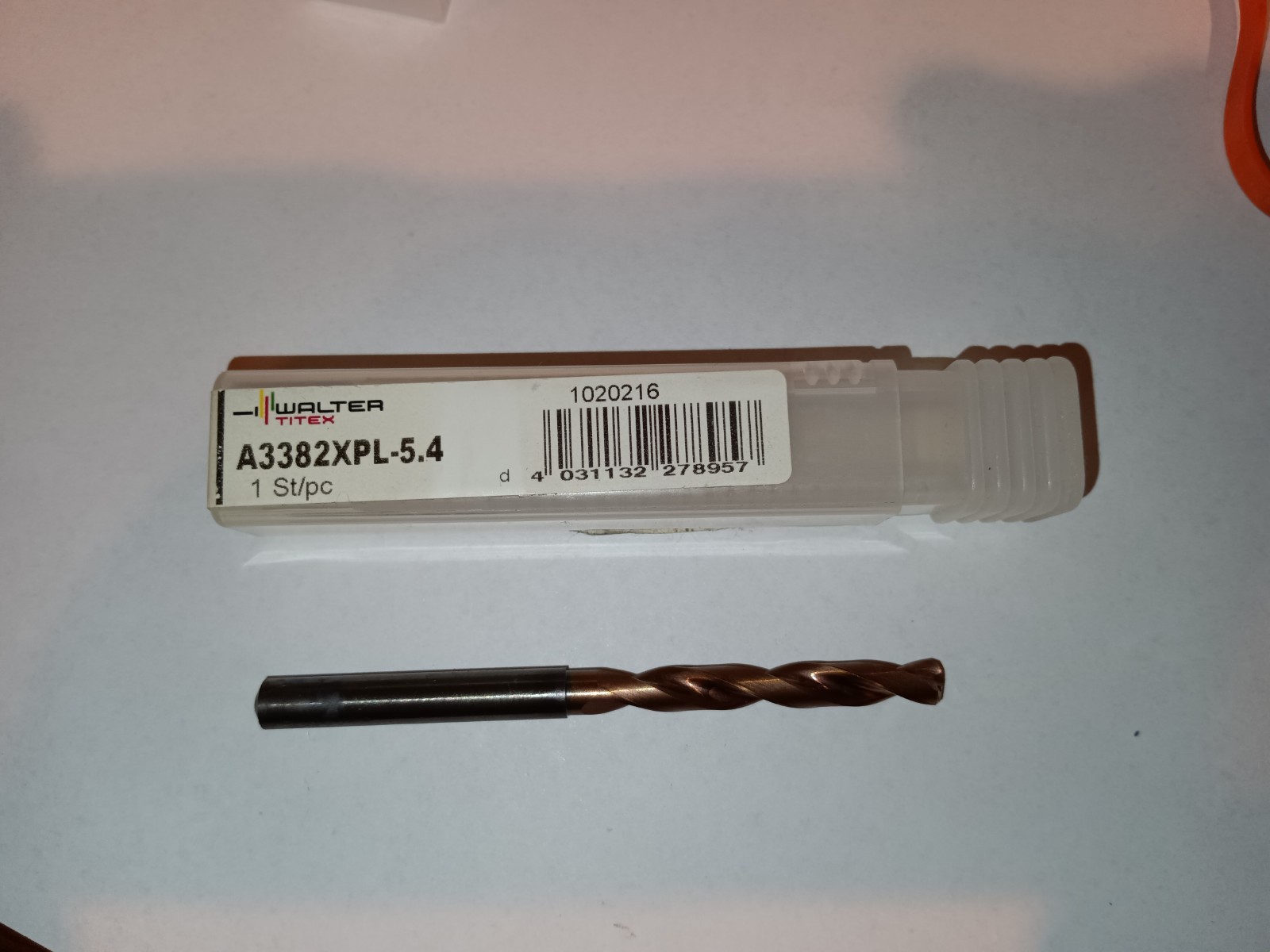 Walter Titex A3382XPL-5.4mm solid carbide twist drill coolant-through / internal