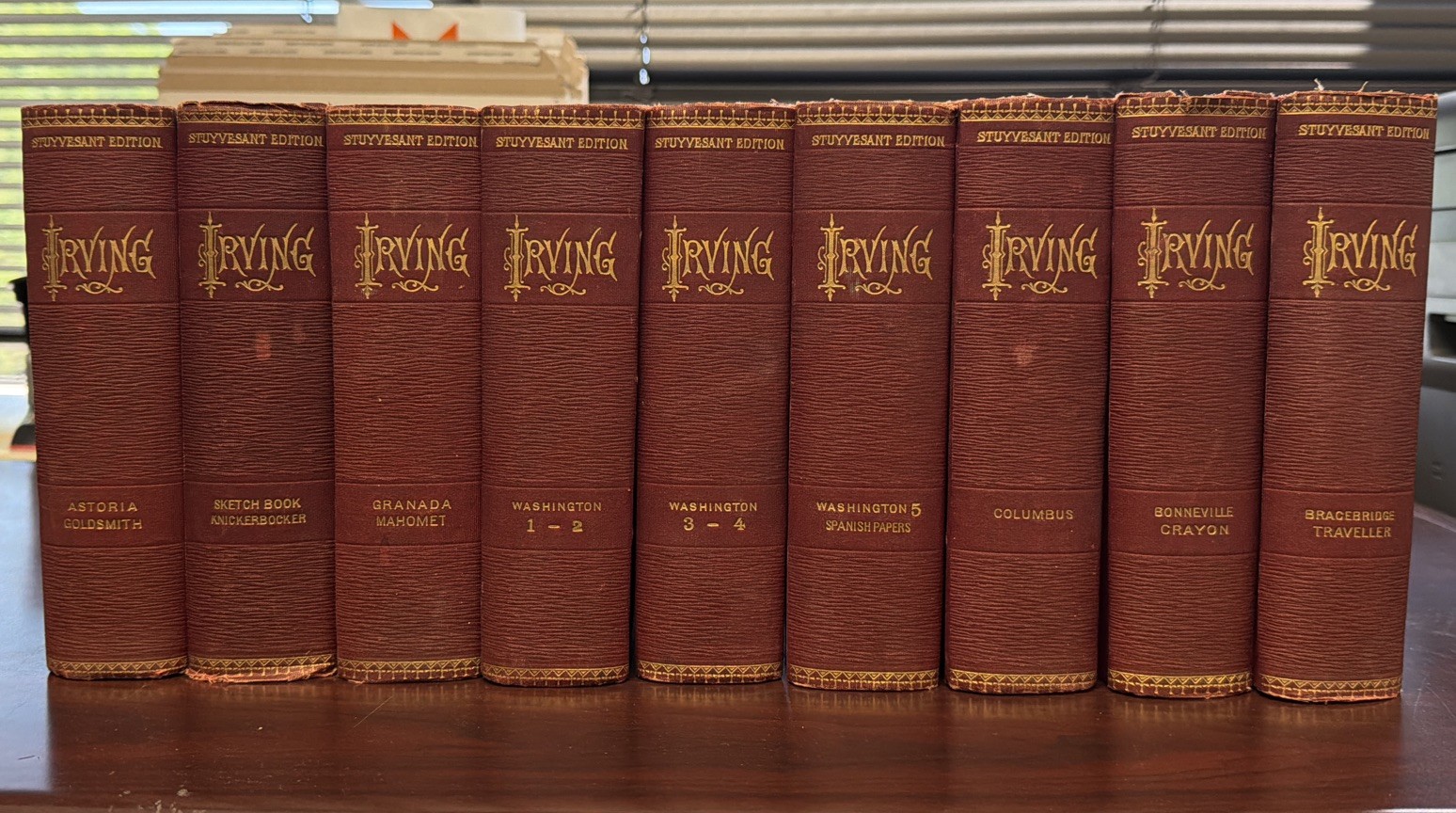 The Works Of Washington Irving In 9 Volumes Stuyvesant Ed. 1860
