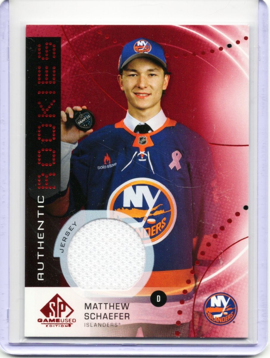 2025-26 SP Game Used Authentic Rookies Red Jersey Matthew Schaefer RC Islanders