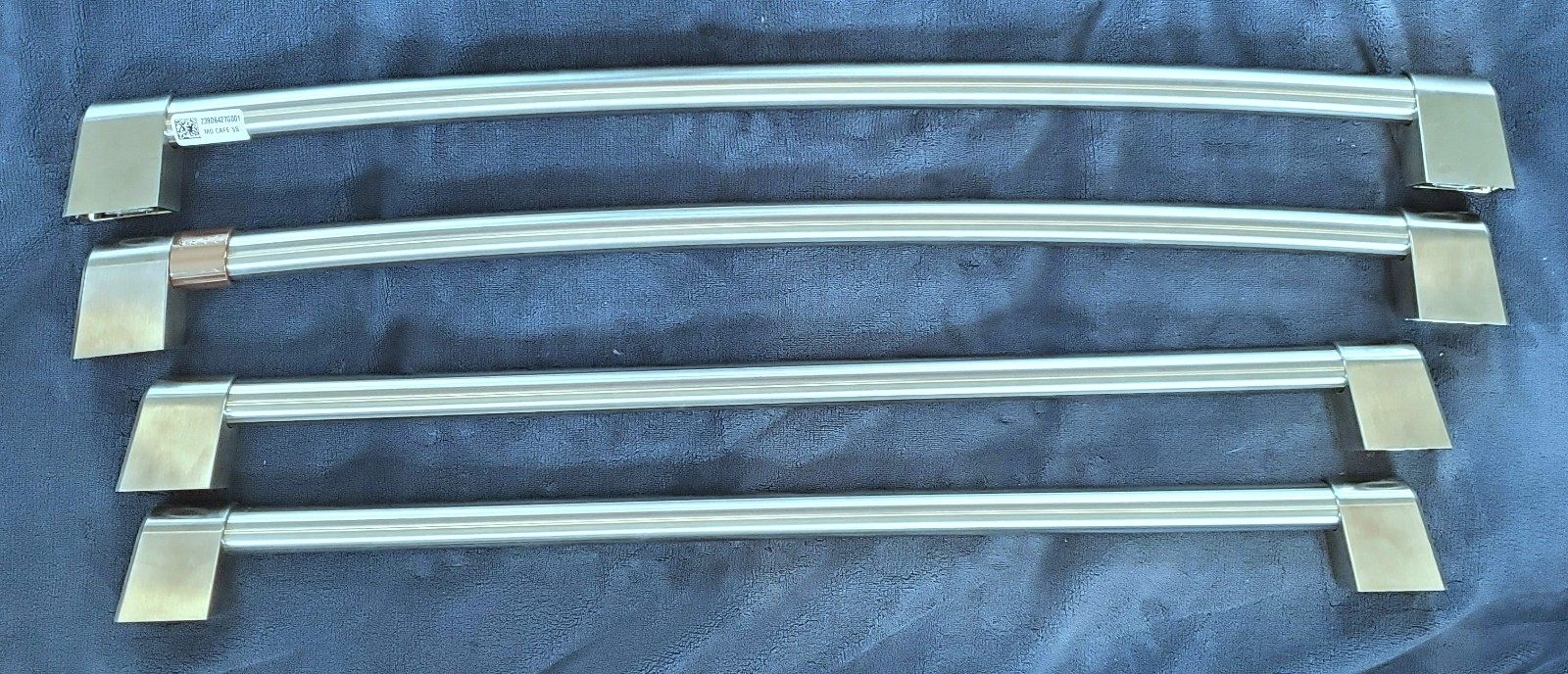 GE Cafe 4-Piece Refrigerator Handle Kit - Brushed Stainless 