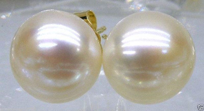 Wholesale AAA Akoya 9-10mm White Pearl Earrings 14k Gold Limited Time Promotion