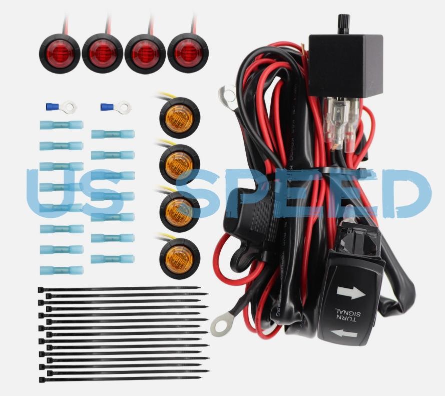 Universal ATV/UTV Turn Signal Kit Side by Side Blinker Kit Vertical