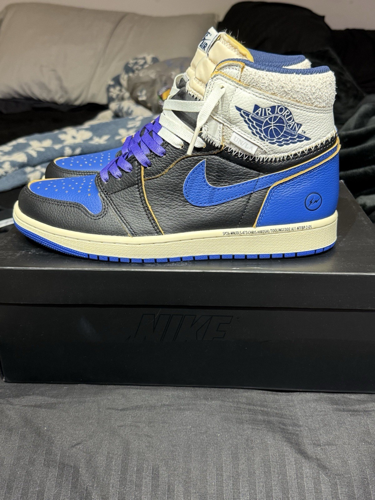 Size 9.5 - Fragment Design x Union LA x Air Jordan 1 Retro OG High Sport Royal