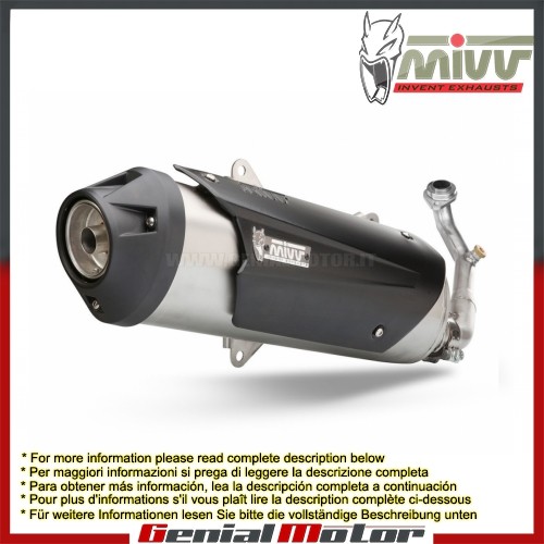 Mivv Complete Exhaust Urban Stainless Steel for Kymco Xciting 250 2006 > 2007
