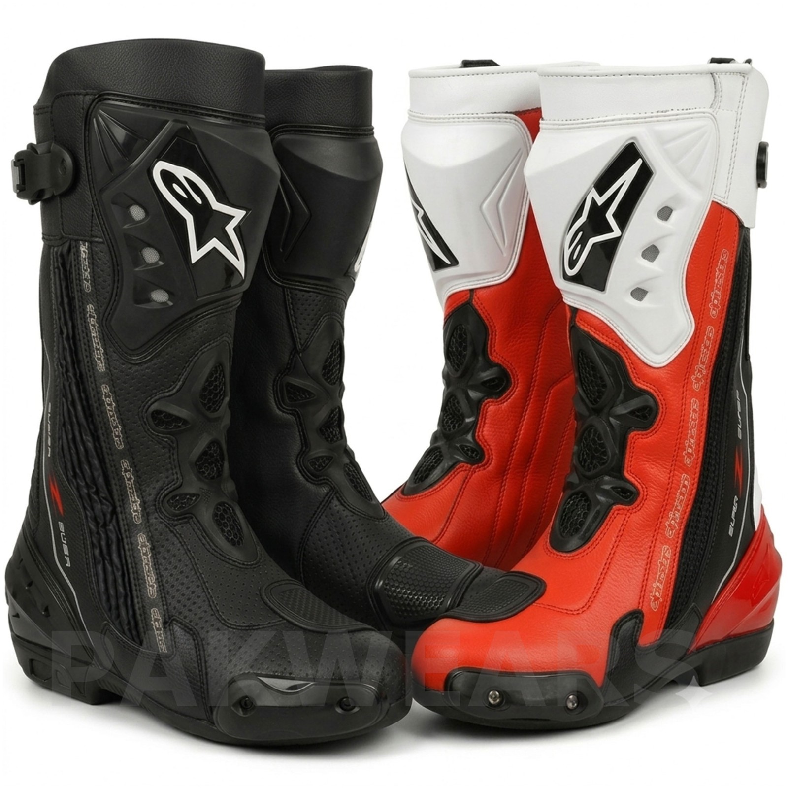Handmade Alpinestar R Leather Vented Motorcycle Racing Boots CE Motorbike Riding