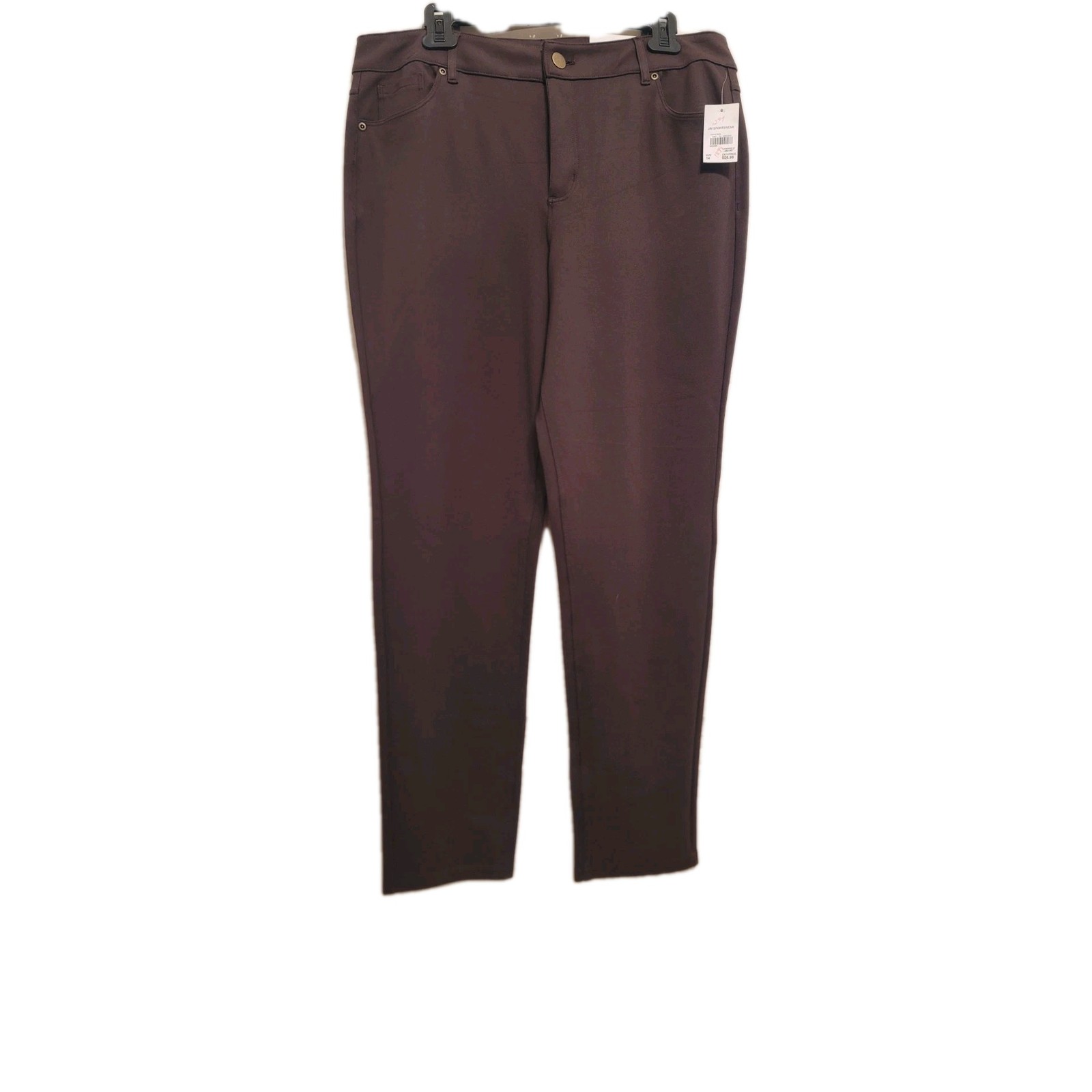 Cato Women\'s Mid-Rise Skinny Pants Size 14 Coffee Bean Stretch Cato Women\'s Mid-Rise Skinny Pants Size 14 Coffee Bean Stretch