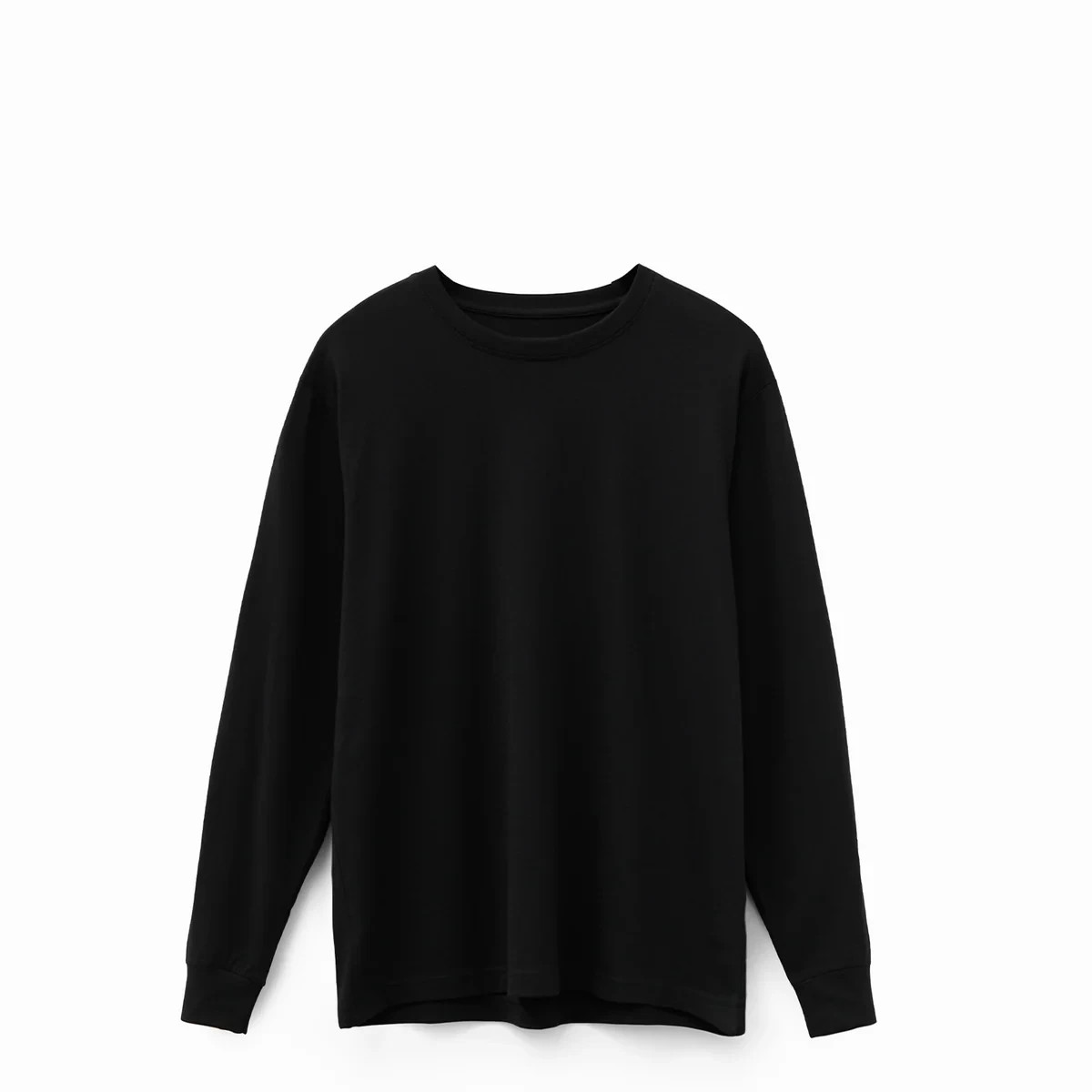 Original Favorites Men\'s Supima Cotton Long Sleeve T-Shirt Black Midweight
