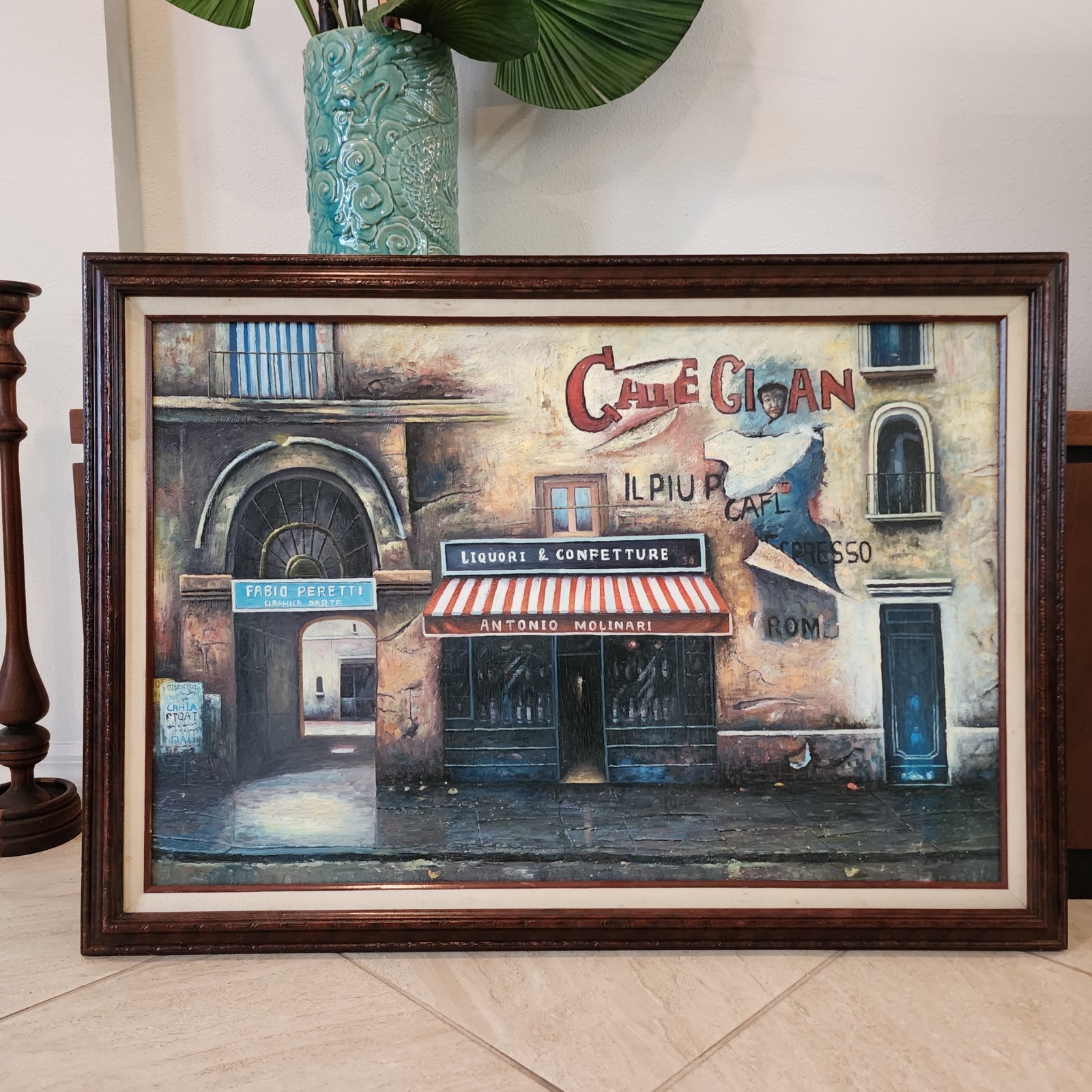 Vintage Oil Painting Pradzynski Repro \