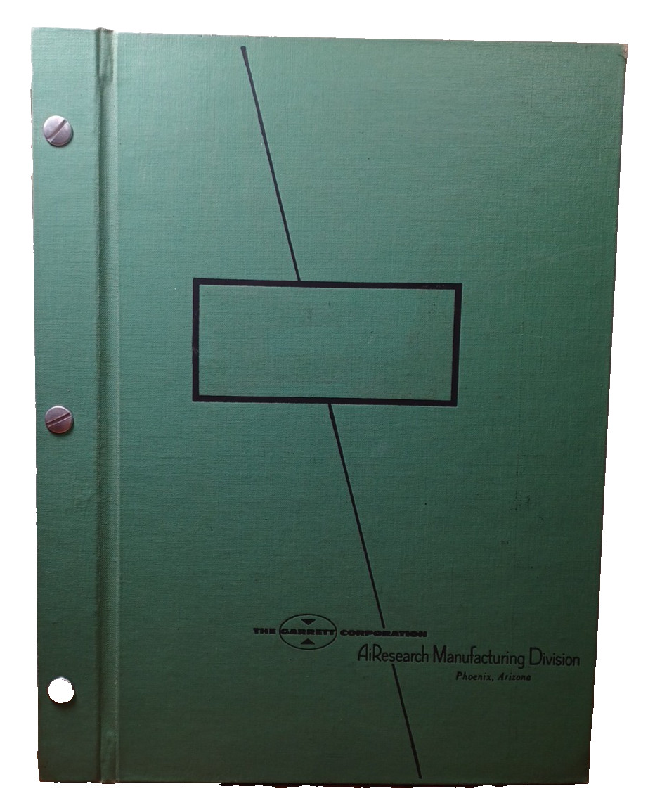 1959 Garrett Corp AiResearch Turbine/Compressor units Airborne/Ground Book JRRDS