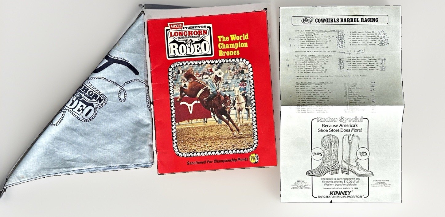Vintage Levis Longhorn Rodeo Brochure & Bandana 1984 Vintage Levis Longhorn Rodeo Brochure & Bandana 1984