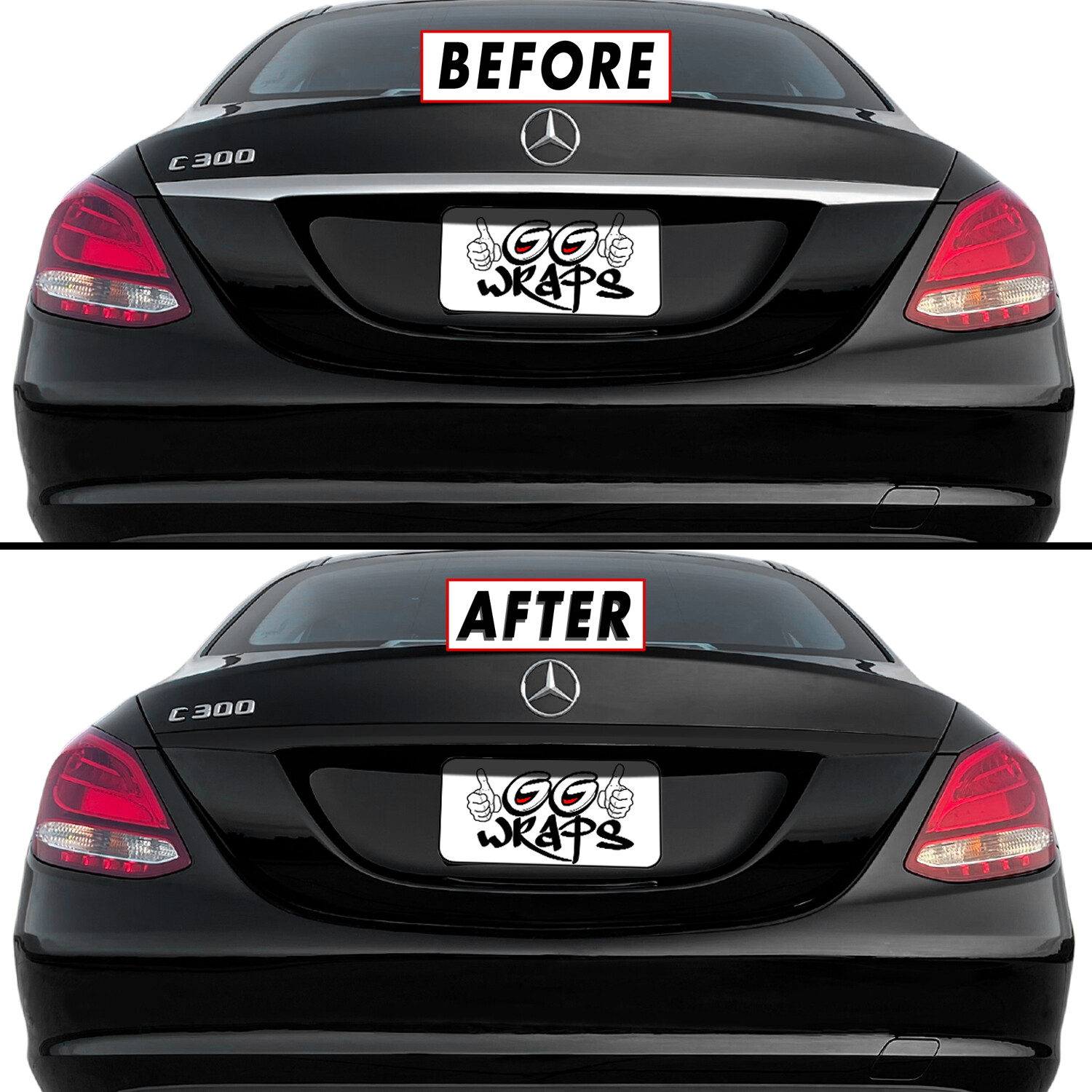 Chrome Delete Blackout Overlay for 2015-21 Mercedes C Class Sedan Trunk Trim