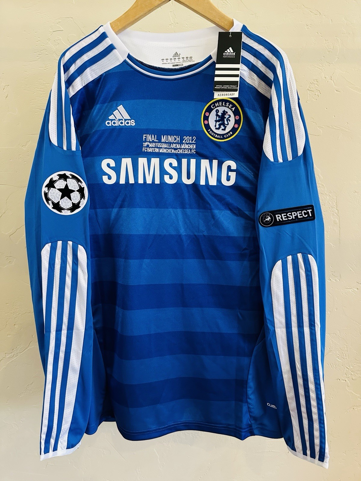 Didier Drogba Chelsea FC UEFA Champions League Final 2011/12 Long Sleeve Home