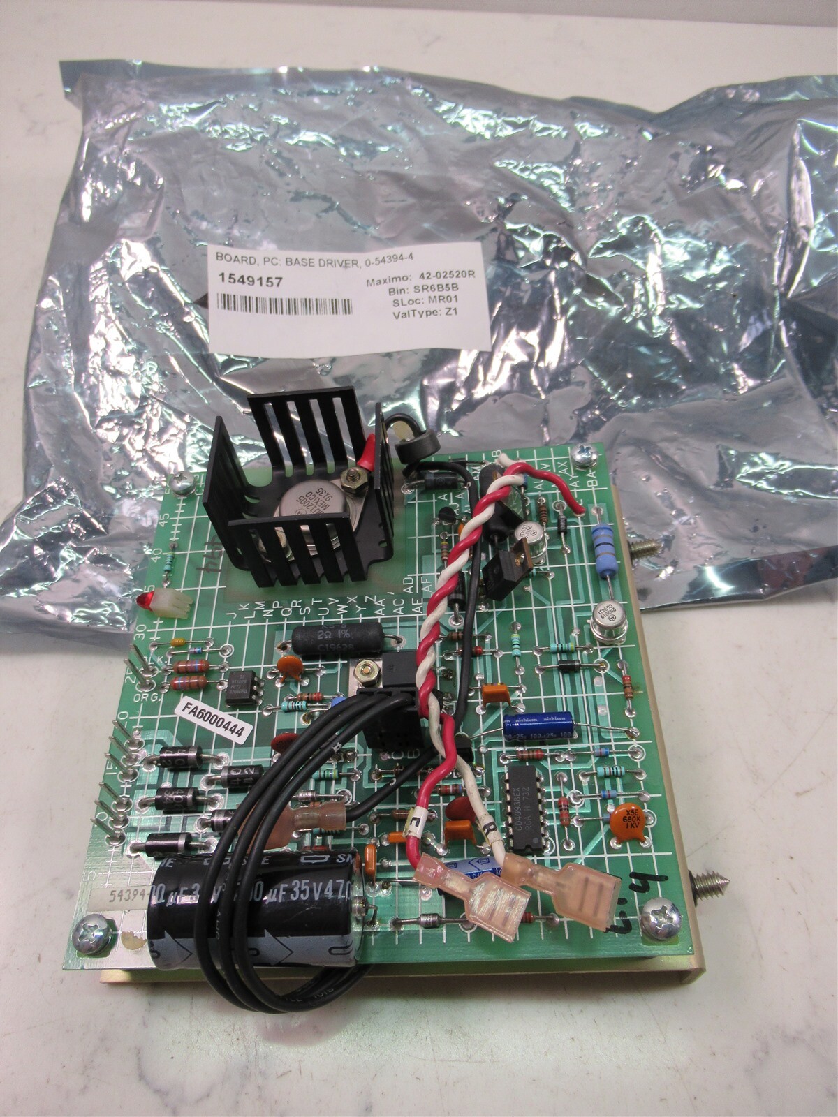 Reliance Electric Circuit Board Base Driver 0-54394-4 NOS Unit