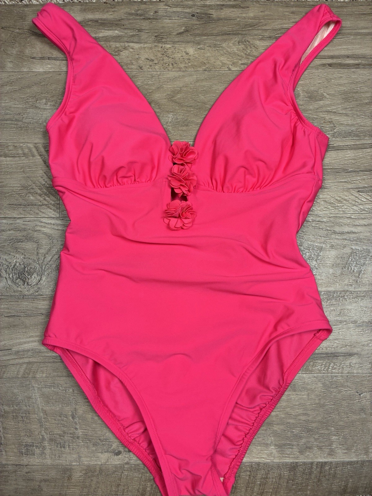 Magicsuit by Miraclesuit Wallis One Piece Swimsuit Bright Pink Size 8
