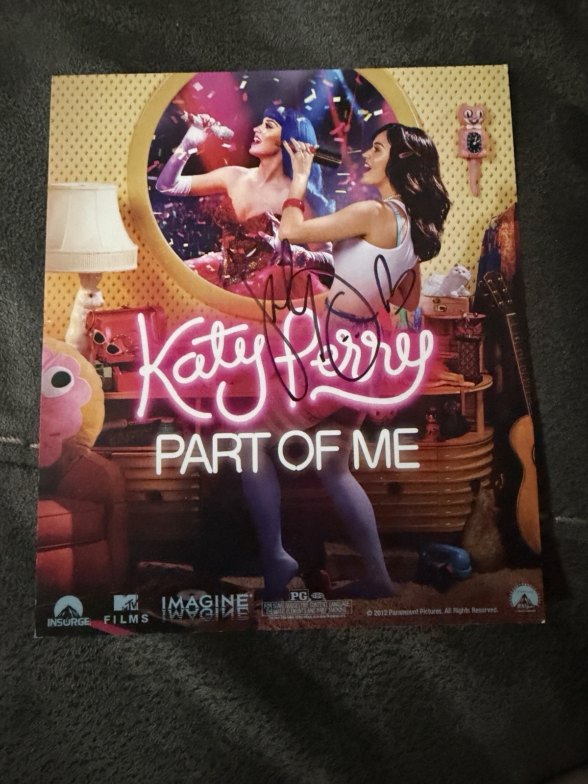 Signed Katy Perry Part Of Me Card 5”x6” Autographed Signed Katy Perry Part Of Me Card 5”x6” Autographed
