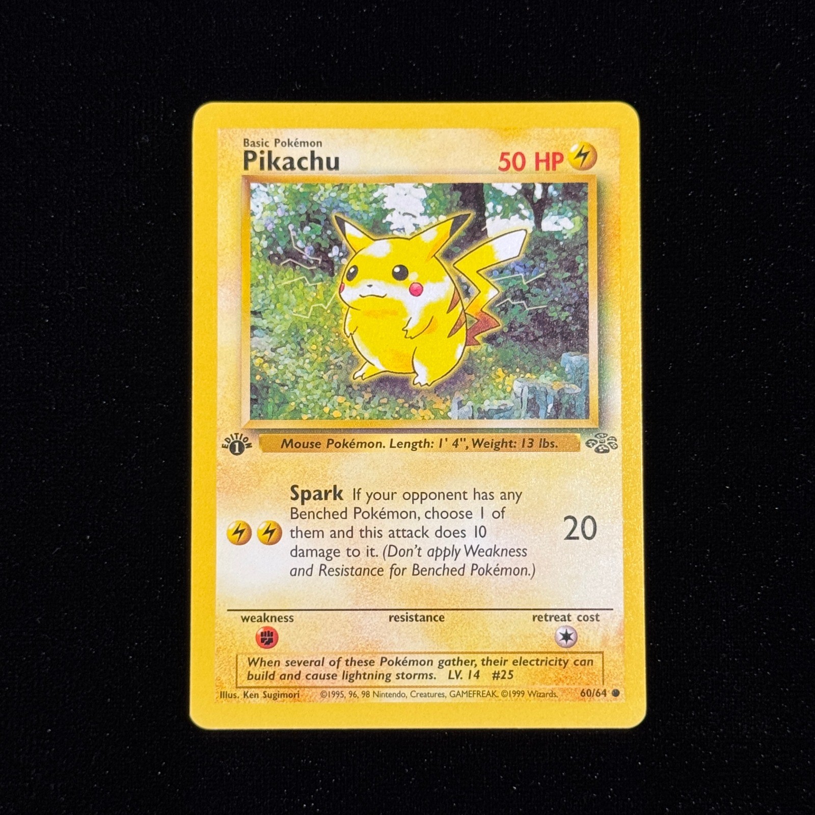 Pikachu 1st Edition Common Jungle 60/64 Pokemon TCG