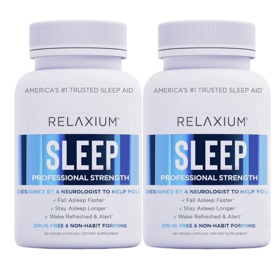 Packs 2 Relaxium Sleep Natural Dietary Supplement for Better Sleep 120 Capsules