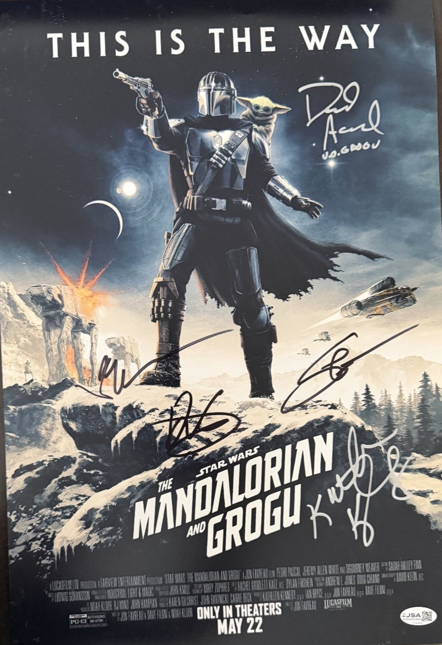 MANDALORIAN AND GROGU Hand Signed \